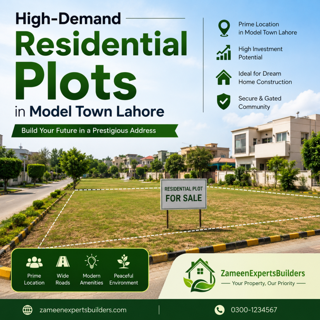High-Demand Residential Plots in Model Town Lahore