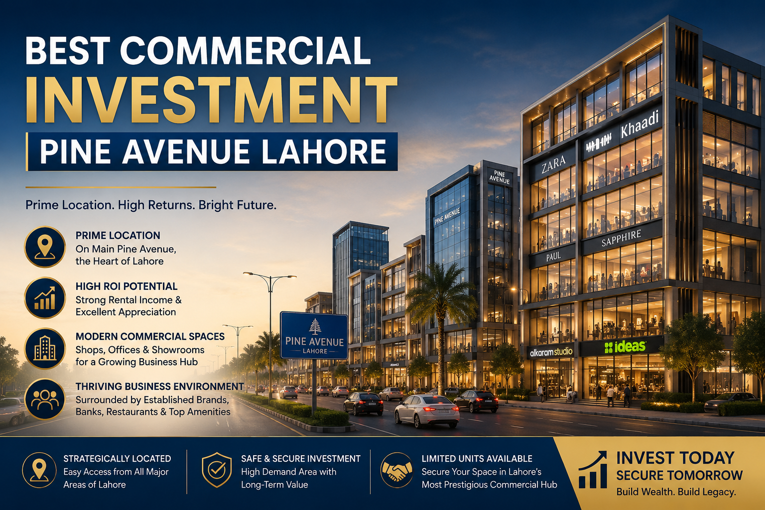 Best Commercial Investment Pine Avenue Lahore